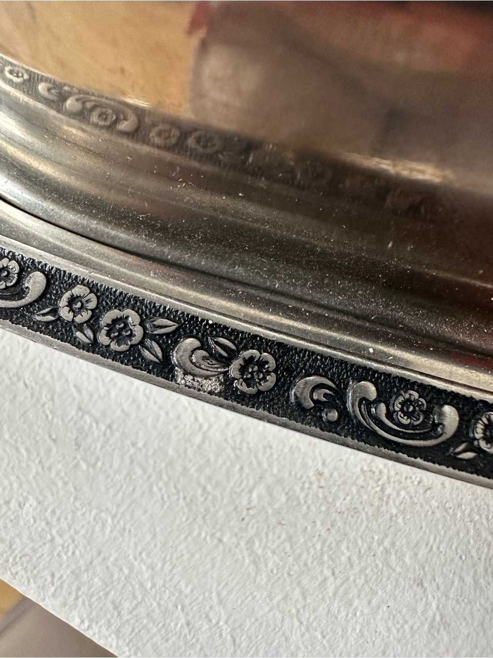 Vintage Silver-Tone Butter Dish & Gravy Boat & tray - Picture 7 of 12